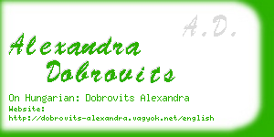 alexandra dobrovits business card